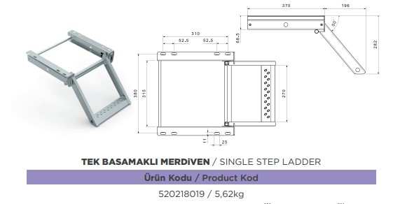 MERDIVEN TEK 1 BASAMAK ALMANYA
